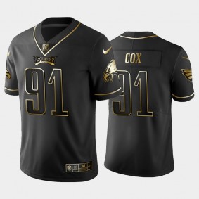 Men's Fletcher Cox Philadelphia Eagles Black Golden Edition Jersey