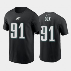 Men's Fletcher Cox Philadelphia Eagles Black Name & Number T-Shirt