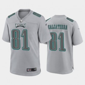 Men's Grant Calcaterra Philadelphia Eagles Gray Atmosphere Fashion Game Jersey