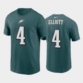 Men's Jake Elliott Philadelphia Eagles Midnight Green Name & Number T-Shirt