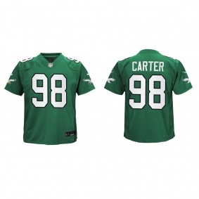 Jalen Carter Youth Philadelphia Eagles Kelly Green Alternate Game Jersey