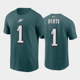 Men's Jalen Hurts Philadelphia Eagles Midnight Green Name & Number T-Shirt