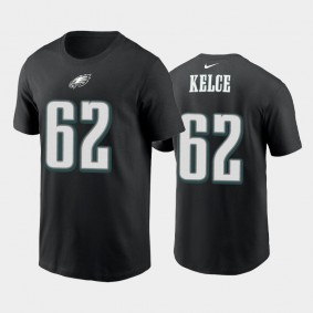 Men's Jason Kelce Philadelphia Eagles Black Name & Number T-Shirt