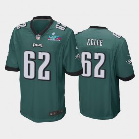 Men's Jason Kelce Philadelphia Eagles Midnight Green Super Bowl LVII Game Jersey