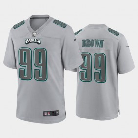 Men's Jerome Brown Philadelphia Eagles Gray Atmosphere Fashion Game Jersey