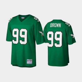 Men's Jerome Brown Philadelphia Eagles Kelly Green Retired Player 1990 Replica Jersey