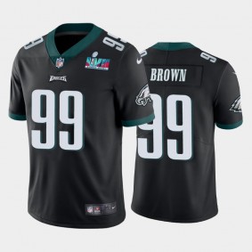 Men's Jerome Brown Philadelphia Eagles Black Super Bowl LVII Vapor Limited Jersey