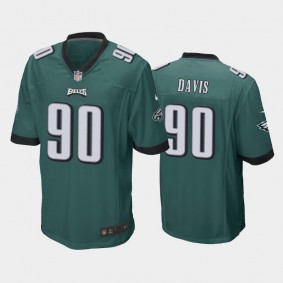 Men's Jordan Davis Philadelphia Eagles Green Game Jersey