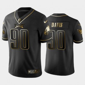 Men's Jordan Davis Philadelphia Eagles Black Golden Edition Jersey