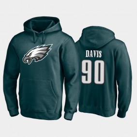 Men's Jordan Davis Philadelphia Eagles Midnight Green Player Icon Hoodie