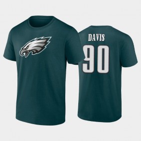 Men's Jordan Davis Philadelphia Eagles Midnight Green Player Icon T-Shirt