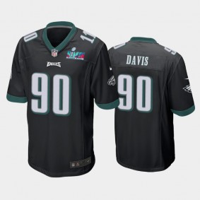 Men's Jordan Davis Philadelphia Eagles Black Super Bowl LVII Game Jersey