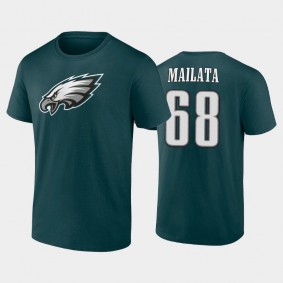 Men's Jordan Mailata Philadelphia Eagles Midnight Green Player Icon T-Shirt