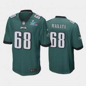 Men's Jordan Mailata Philadelphia Eagles Midnight Green Super Bowl LVII Game Jersey