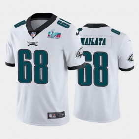 Men's Jordan Mailata Philadelphia Eagles White Super Bowl LVII Vapor Limited Jersey