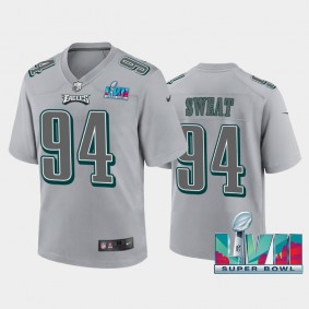 Youth Josh Sweat Philadelphia Eagles Gray Super Bowl LVII Atmosphere Jersey