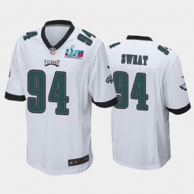 Men's Josh Sweat Philadelphia Eagles White Super Bowl LVII Game Jersey