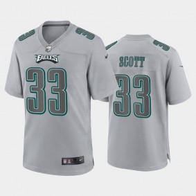 Men's Josiah Scott Philadelphia Eagles Gray Atmosphere Fashion Game Jersey