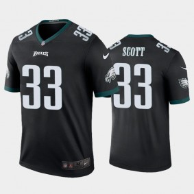 Men's Josiah Scott Philadelphia Eagles Black Color Rush Legend Jersey