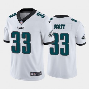 Men's Josiah Scott Philadelphia Eagles White Vapor Limited Jersey