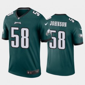 Men's Kyron Johnson Philadelphia Eagles Green Legend Jersey