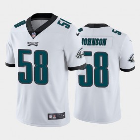 Men's Kyron Johnson Philadelphia Eagles White Vapor Limited Jersey