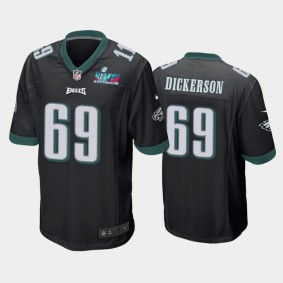 Men's Landon Dickerson Philadelphia Eagles Black Super Bowl LVII Game Jersey