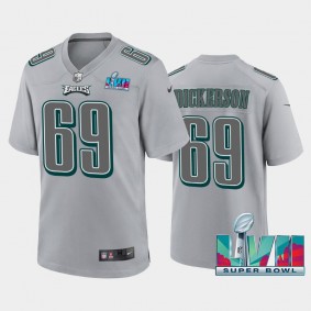 Men's Landon Dickerson Philadelphia Eagles Gray Super Bowl LVII Atmosphere Jersey