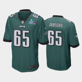 Men's Lane Johnson Philadelphia Eagles Midnight Green Super Bowl LVII Game Jersey