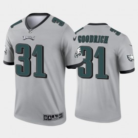 Men's Mario Goodrich Philadelphia Eagles Silver Inverted Legend Jersey