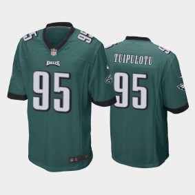 Men's Marlon Tuipulotu Philadelphia Eagles Green Game Jersey