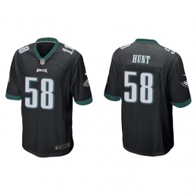 Men's Jalyx Hunt Philadelphia Eagles Black Game Jersey