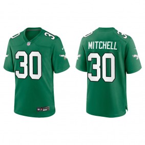 Men's Quinyon Mitchell Philadelphia Eagles Kelly Green Alternate Game Jersey