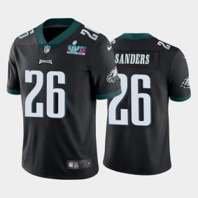 Men's Miles Sanders Philadelphia Eagles Black Super Bowl LVII Vapor Limited Jersey