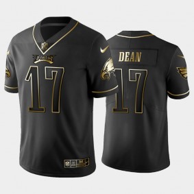 Men's Nakobe Dean Philadelphia Eagles Black Golden Edition Jersey