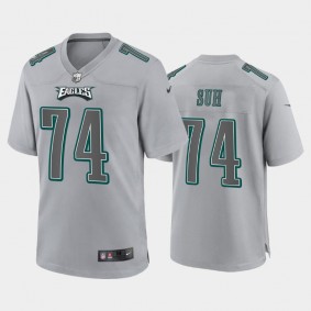 Men's Ndamukong Suh Philadelphia Eagles Gray Atmosphere Fashion Game Jersey