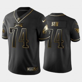 Men's Ndamukong Suh Philadelphia Eagles Black Golden Edition Jersey