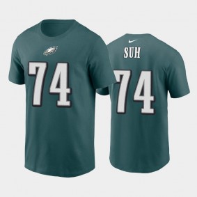 Men's Ndamukong Suh Philadelphia Eagles Midnight Green Name & Number T-Shirt