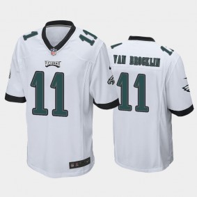 Men's Norm Van Brocklin Philadelphia Eagles White Game Jersey