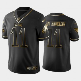 Men's Norm Van Brocklin Philadelphia Eagles Black Golden Edition Jersey