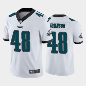 Men's Patrick Johnson Philadelphia Eagles White Vapor Limited Jersey