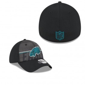 Men's Philadelphia Eagles Black 2023 NFL Training Camp Team Colorway 39THIRTY Flex Fit Hat