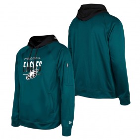 Men's Philadelphia Eagles Midnight Green 2023 NFL Training Camp Raglan Pullover Hoodie