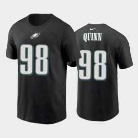 Men's Robert Quinn Philadelphia Eagles Black Name & Number T-Shirt