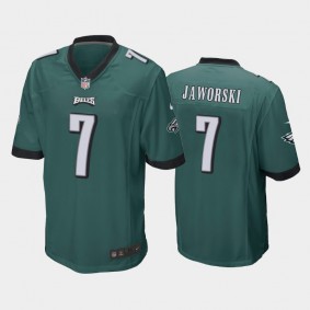 Men's Ron Jaworski Philadelphia Eagles Green Game Jersey