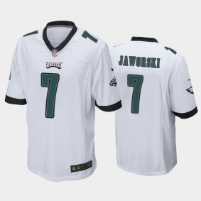 Men's Ron Jaworski Philadelphia Eagles White Game Jersey