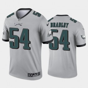 Men's Shaun Bradley Philadelphia Eagles Silver Inverted Legend Jersey