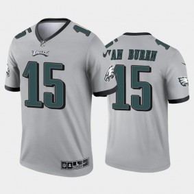 Men's Steve Van Buren Philadelphia Eagles Silver Inverted Legend Jersey