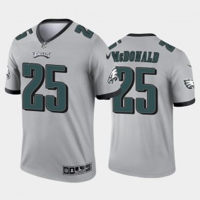 Men's Tommy McDonald Philadelphia Eagles Silver Inverted Legend Jersey