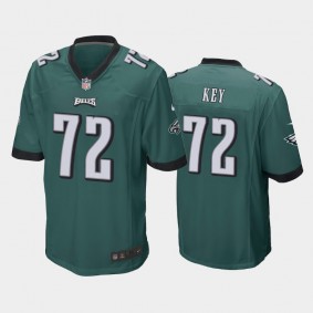 Men's Wade Key Philadelphia Eagles Green Game Jersey